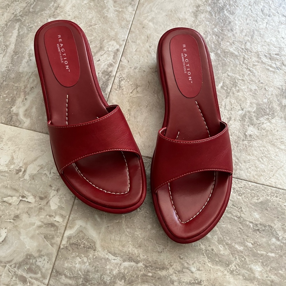 Kenneth Cole all leather womens wedge